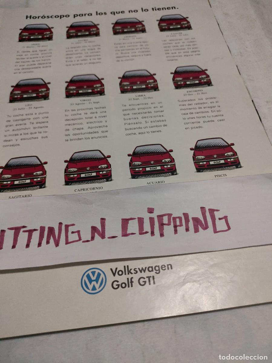 Otros Art&iacute;culos de Coleccionismo en Papel: Clipping H950604 VOLKSWAGEN GOLF GTI
