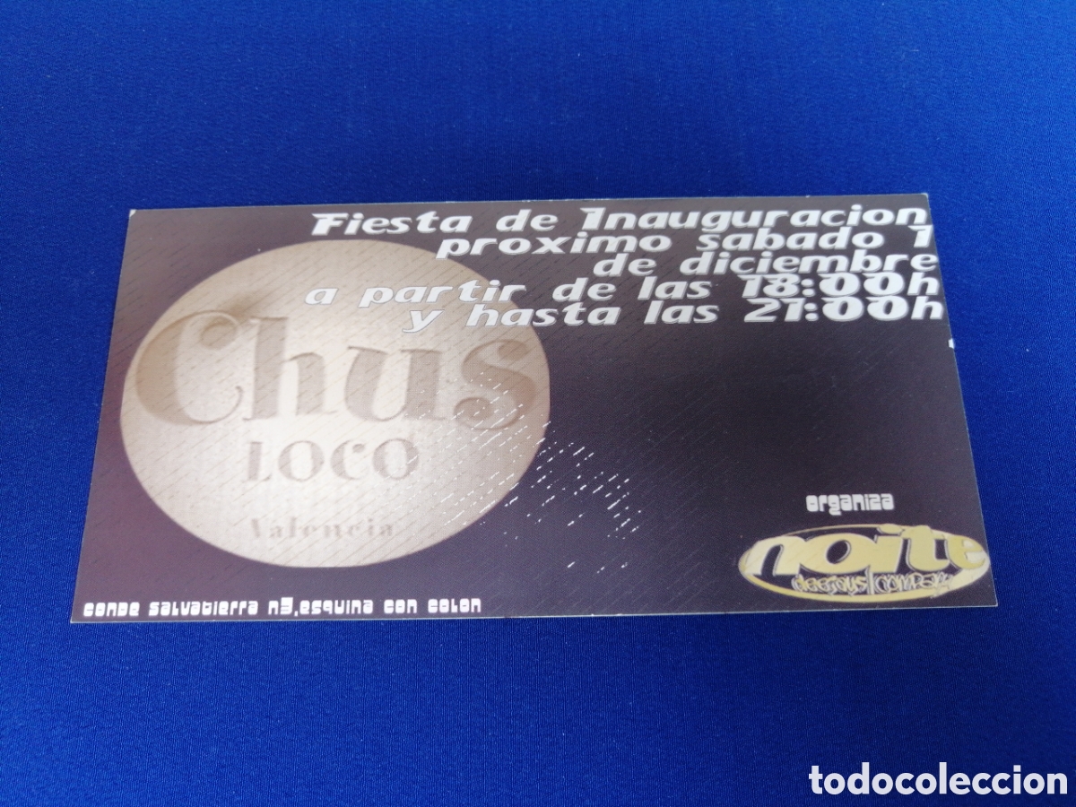 Collectionnisme Papier divers: CHUS LOCO (VALENCIA) CALLE CONDE SALVATIERRA FLYER