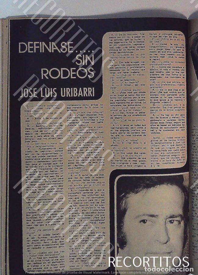 Otros Art&iacute;culos de Coleccionismo en Papel: JOSE LUIS URIBARRI EUROVISION