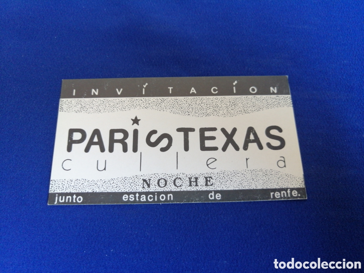 Sammelleidenschaft Andere Papierartikel: DISCOTECA PAR&Iacute;S TEXAS (CULLERA) VALENCIA FLYER