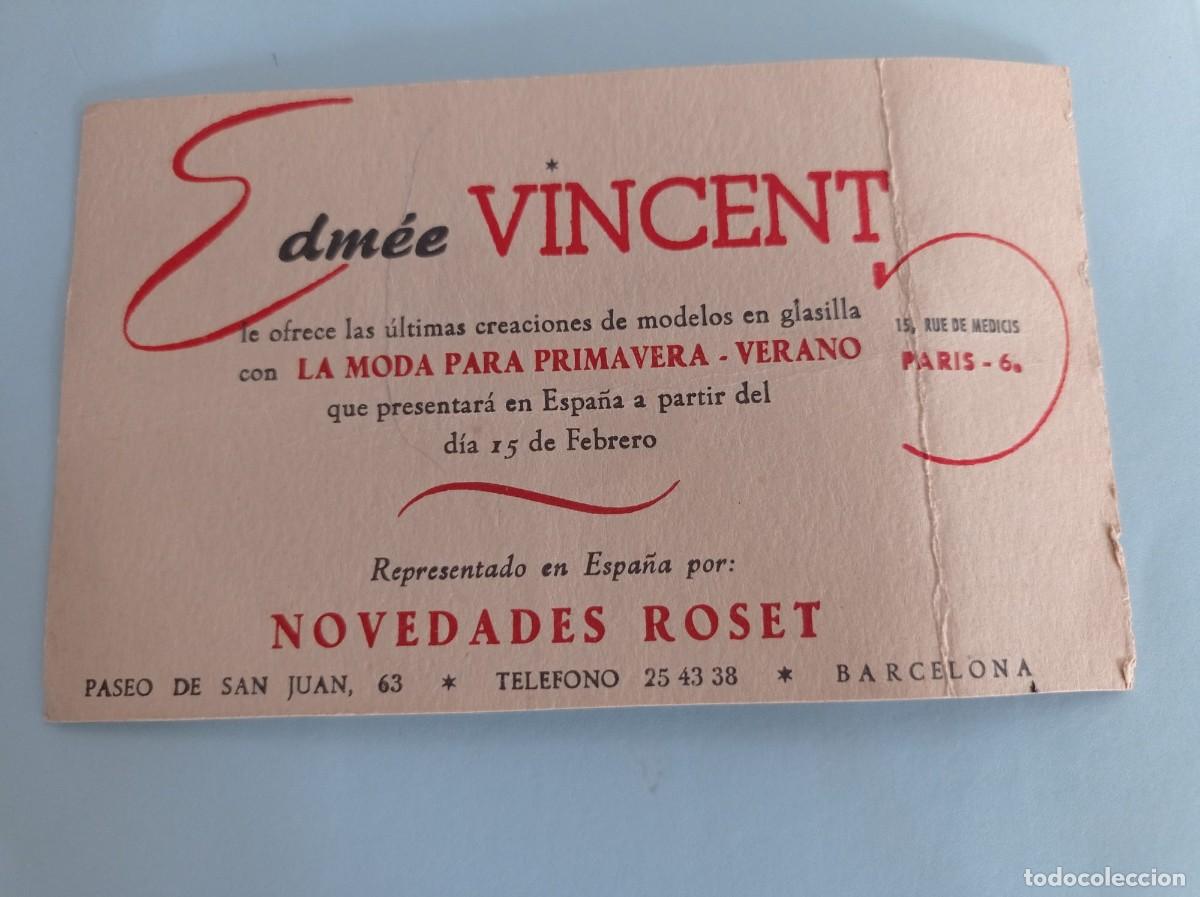 Otros art&iacute;culos de coleccionismo en papel: tarjeta Edm&eacute;e Vincent moda para primavera Novedades Roset Barcelona