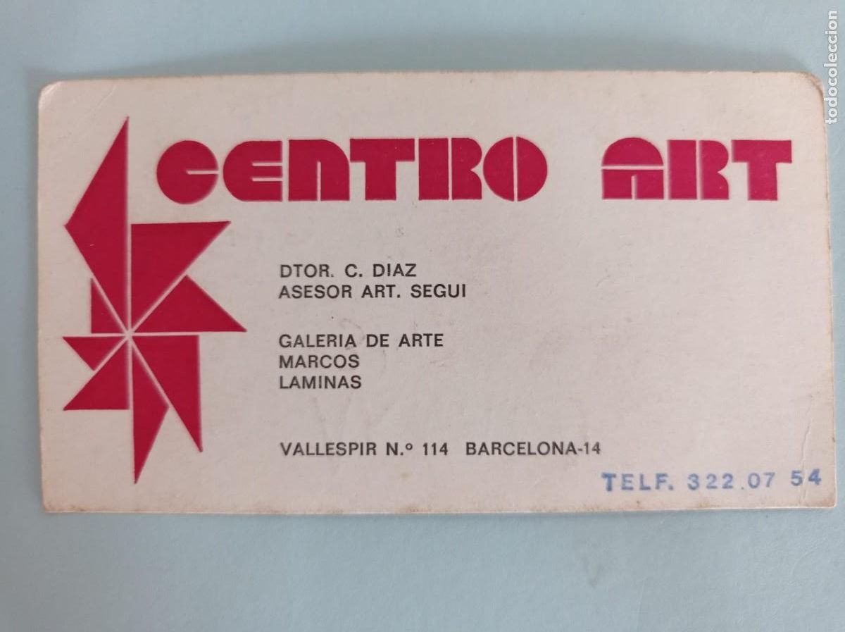 Otros art&iacute;culos de coleccionismo en papel: Centro Art Barcelona galer&iacute;a de arte
