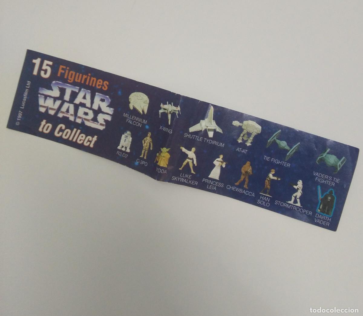 Otros art&iacute;culos de coleccionismo en papel: bpz papel 1997 trilogia original guerra galaxias tombola coleccion de mu&ntilde;eco pvc miniatura star wars