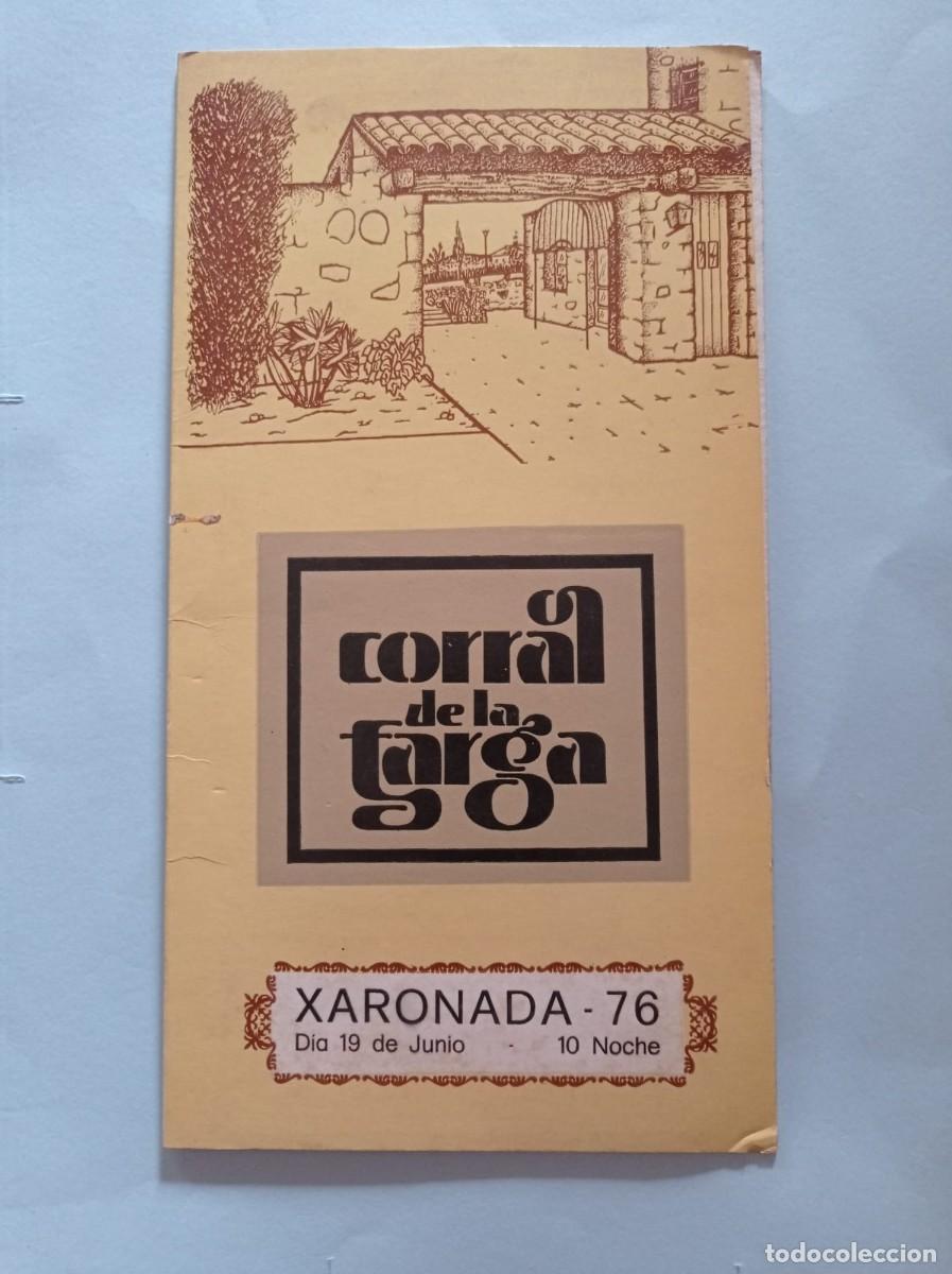 Otros art&iacute;culos de coleccionismo en papel: men&uacute; corral de la Farga actuaciones Jorge Sep&uacute;lveda la trinca con firma jorge Sep&uacute;lveda