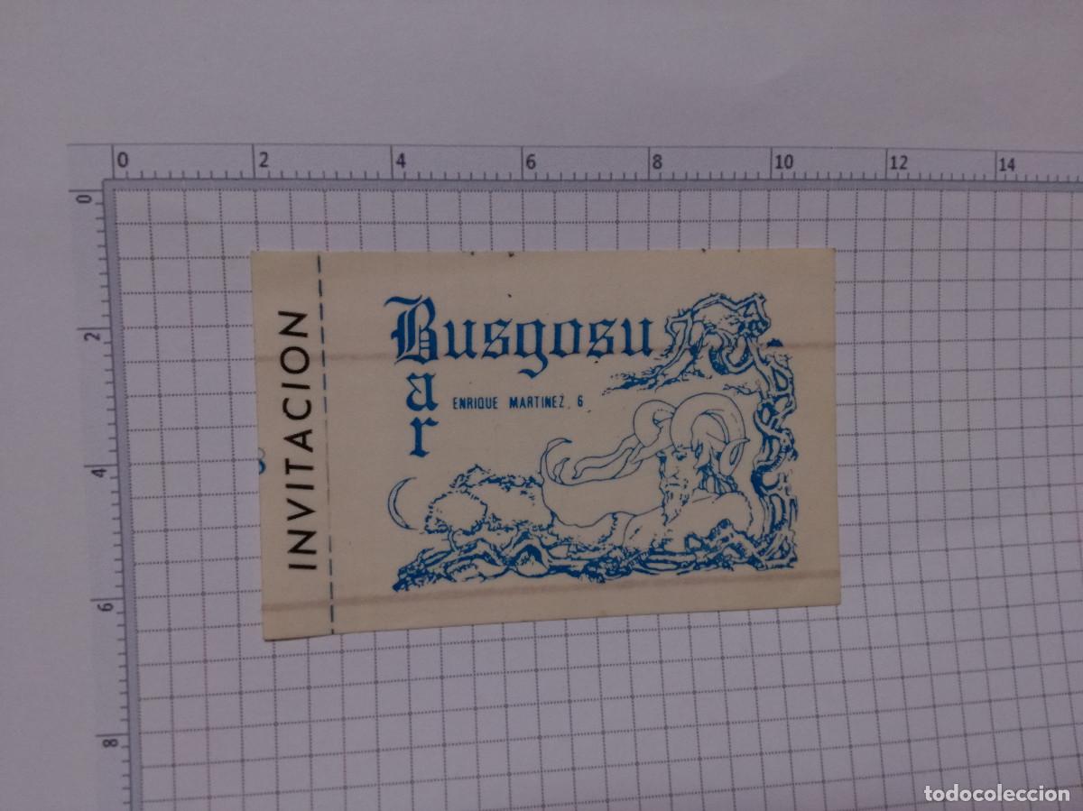 Altri oggetti di carta: FLYER ENTRADA INVITACION - PEGATINA DISCOTECA BAR BUSGOSU ASTURIAS