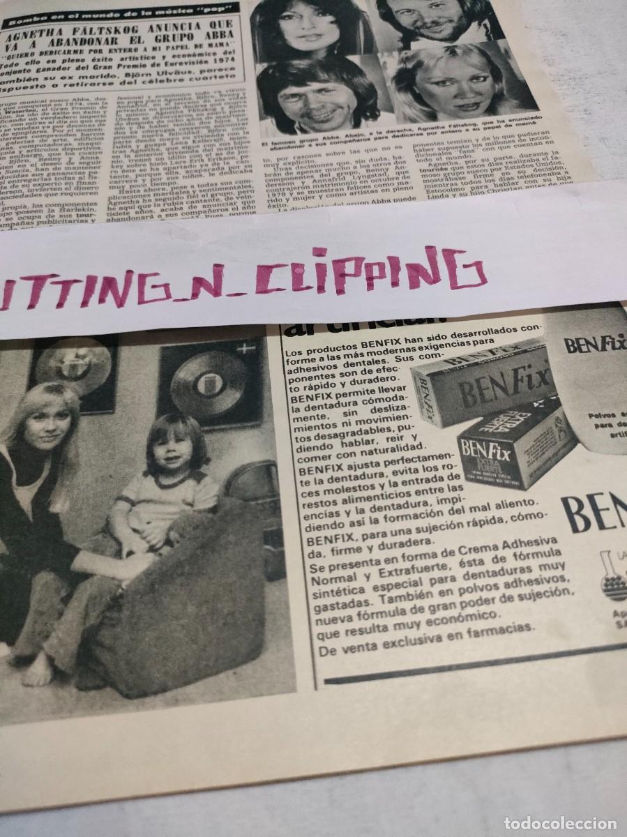 Otros Art&iacute;culos de Coleccionismo en Papel: Clipping H792010 AGNETHA FATSKOG ABBA
