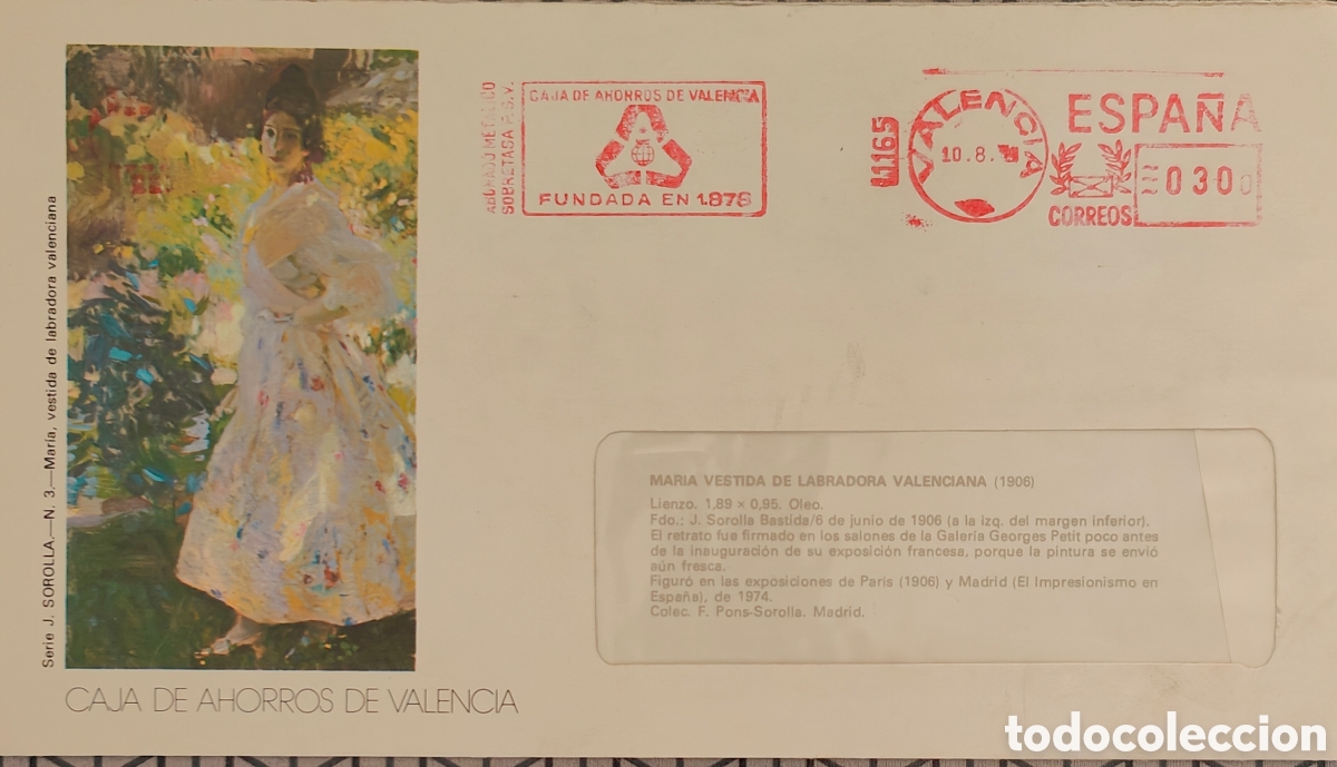 Otros Art&iacute;culos de Coleccionismo en Papel: :::: S37 - SOBRE CIRCULADO - CAJA DE AHORROS DE VALENCIA