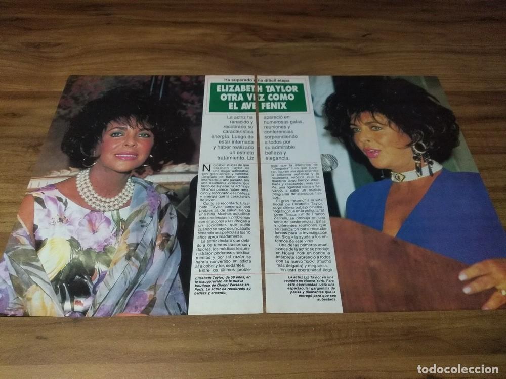 Otros Art&iacute;culos de Coleccionismo en Papel: (I135) Elizabeth Liz Taylor * Clippings Revista 2 Pgs * 1991