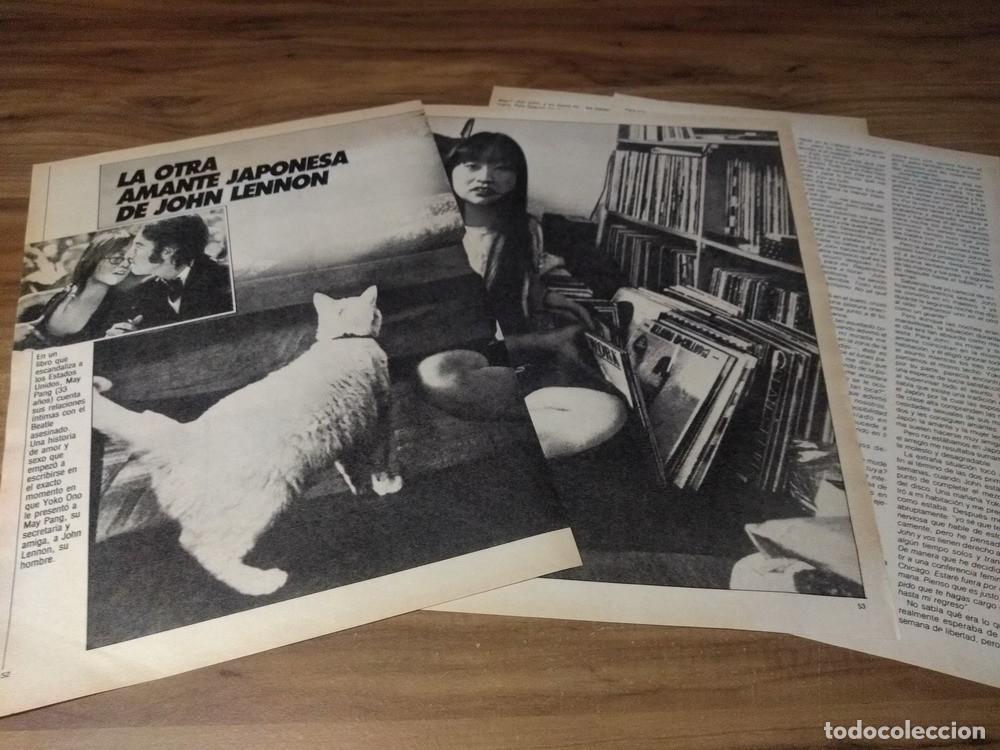 Otros Art&iacute;culos de Coleccionismo en Papel: (I191) May Pang & John Lennon * Clippings Revista 4 Pgs * 1983