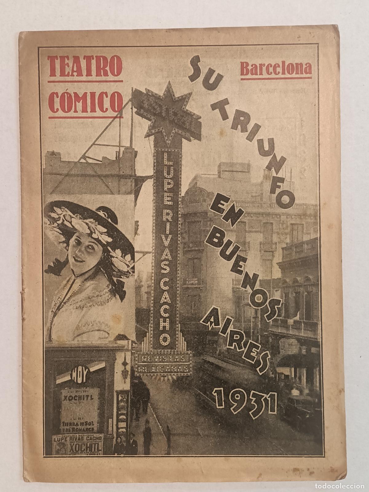 Otros Art&iacute;culos de Coleccionismo en Papel: TEATRO C&Oacute;MICO BARCELONA EN BUENOS AIRES 1931