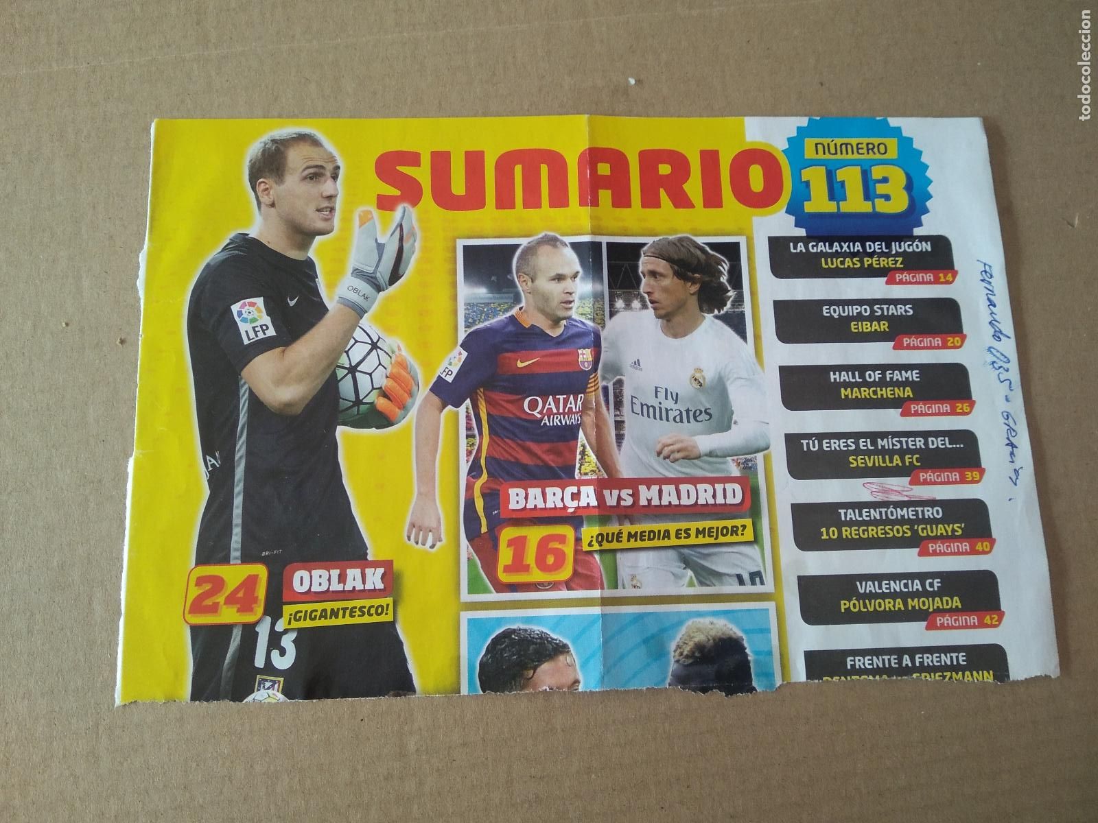 Otros Art&iacute;culos de Coleccionismo en Papel: RECORTE HOJA REVISTA JUGON OBLAK ATLETICO MADRID INIESTA MODRIC REAL MADRID MESSI NEYMAR BARCELONA