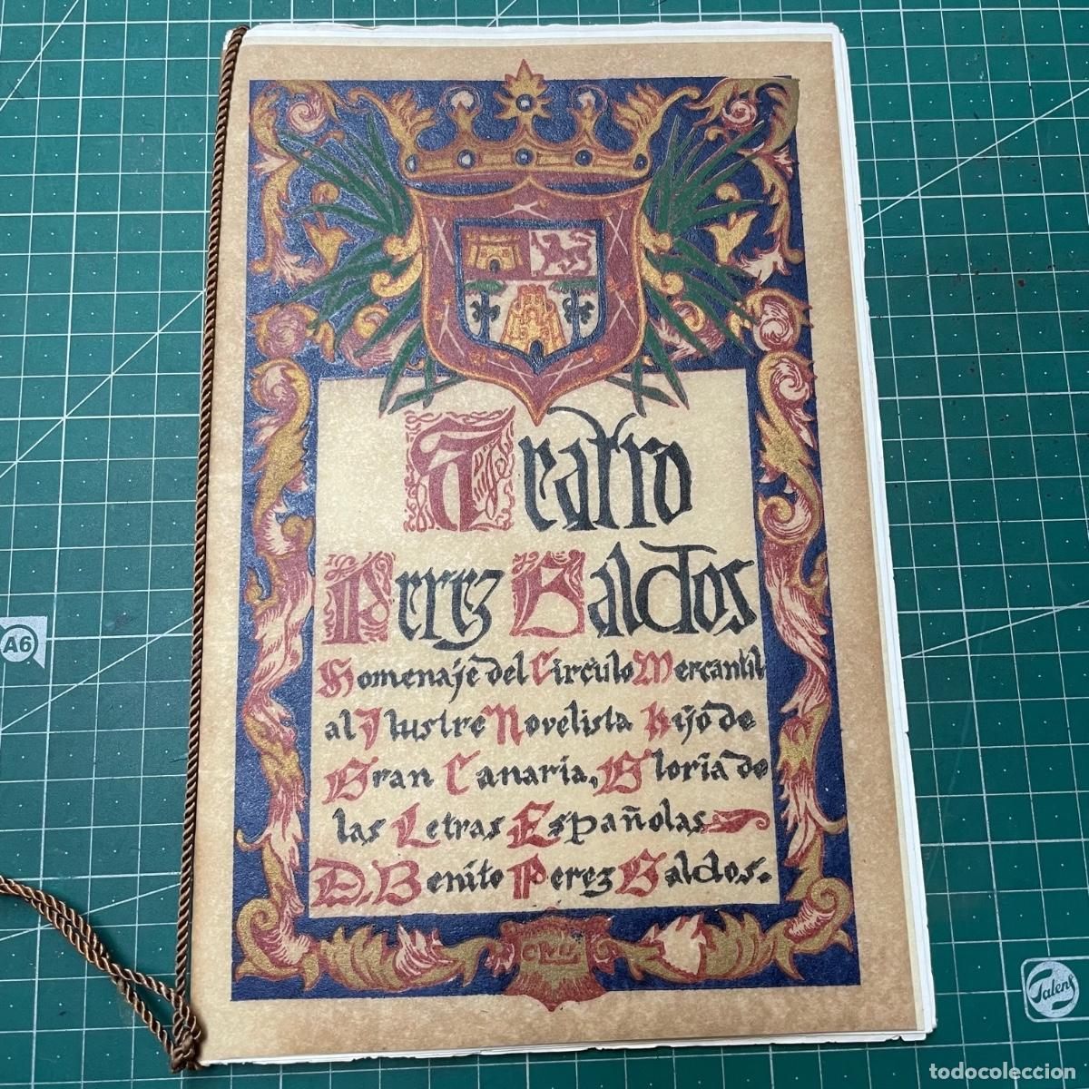 Otros art&iacute;culos de coleccionismo en papel: Homenaje del circulo mercantil a Benito Perez Gald&oacute;s A&Ntilde;O 1931