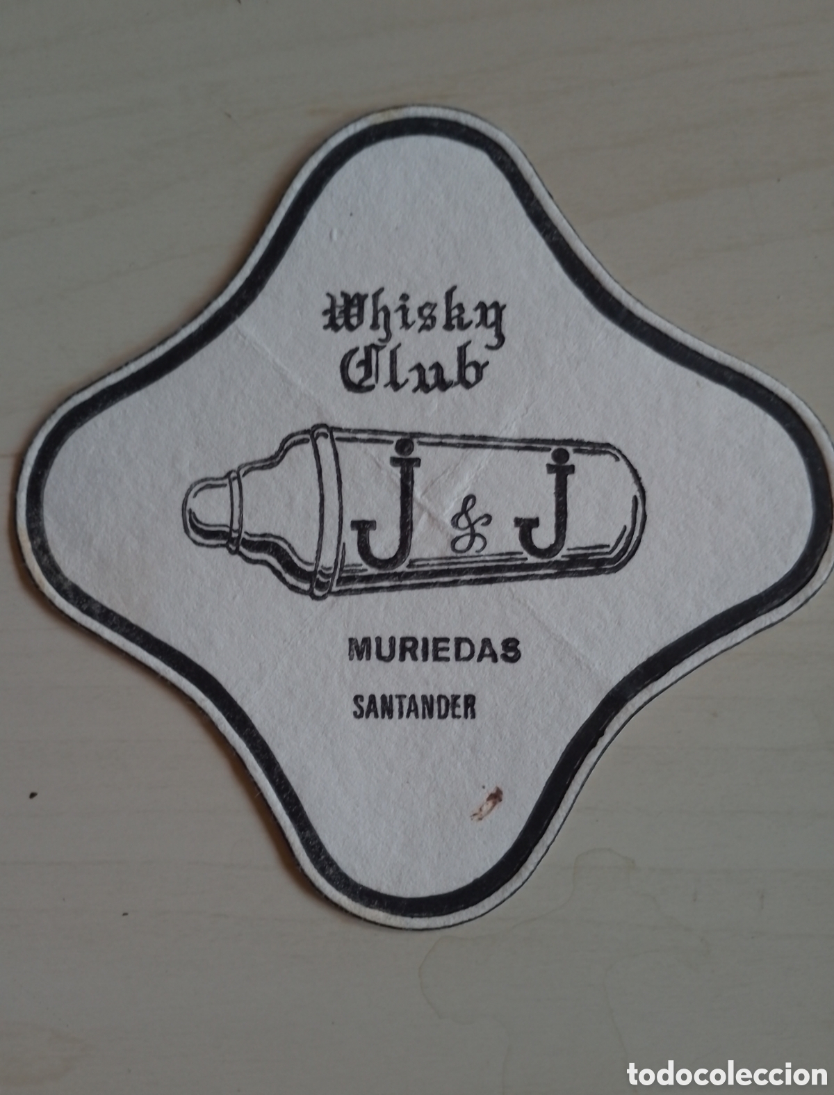 Otros Art&iacute;culos de Coleccionismo en Papel: Posavasos cart&oacute;n. Whisky club J&J. Muriedas. Cantabria.