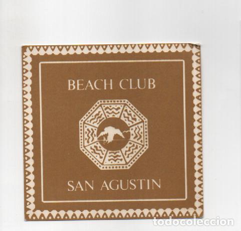 Otros Art&iacute;culos de Coleccionismo en Papel: POSAVASOS BEACH CLUB SAN AGUSTIN