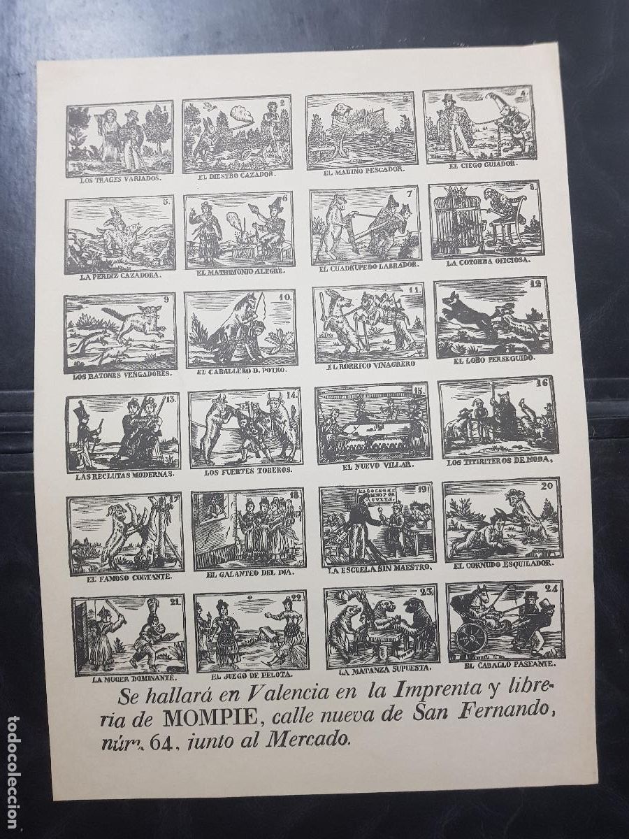Otros Art&iacute;culos de Coleccionismo en Papel: SE HALLARA EN VALENCIA EN LA IMPRENTA Y LIBRERIA DE MOMPIE