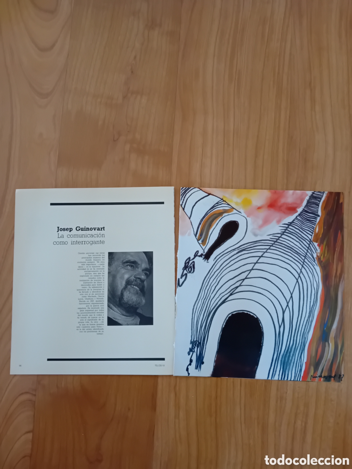 Collectionnisme Papier divers: REPORTAJE SOBRE JOSEP GUINOVART EN REVISTA DE 1987. FOTOS DE TODAS LAS PAGINAS