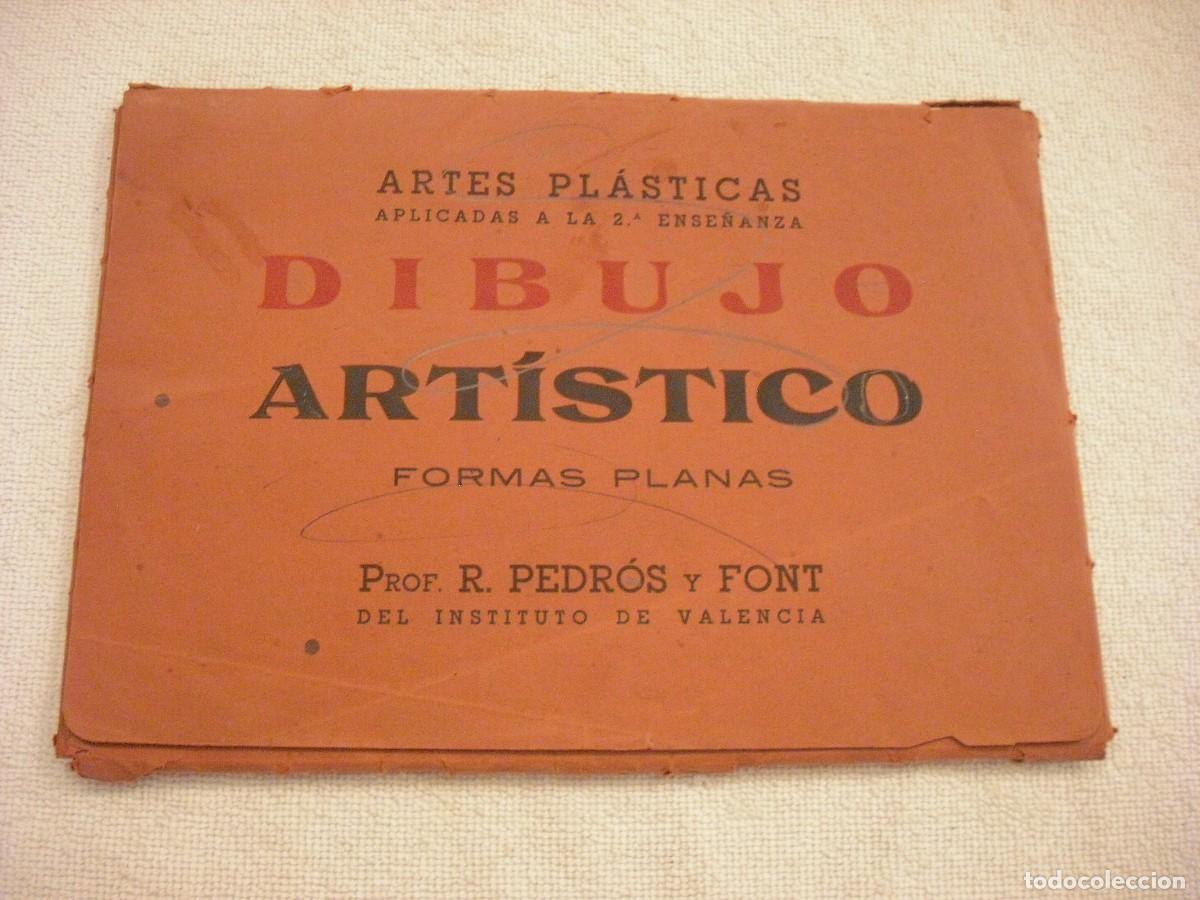 Altri oggetti di carta: DIBUJO ARTISTICO FORMAS PLANAS , PROF. PEDROS Y FONT , VALENCIA CARPETA CON 29 LAMINAS