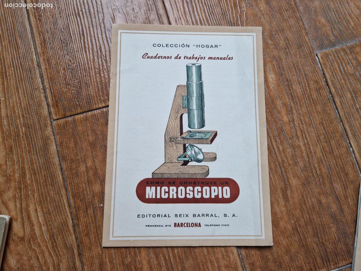 Otros Art&iacute;culos de Coleccionismo en Papel: COMO SE CONSTRUYE UN MICROSCOPIO CUADERNOS DE TRABAJOS MANUALES EDITORIAL SEIX BARRAL