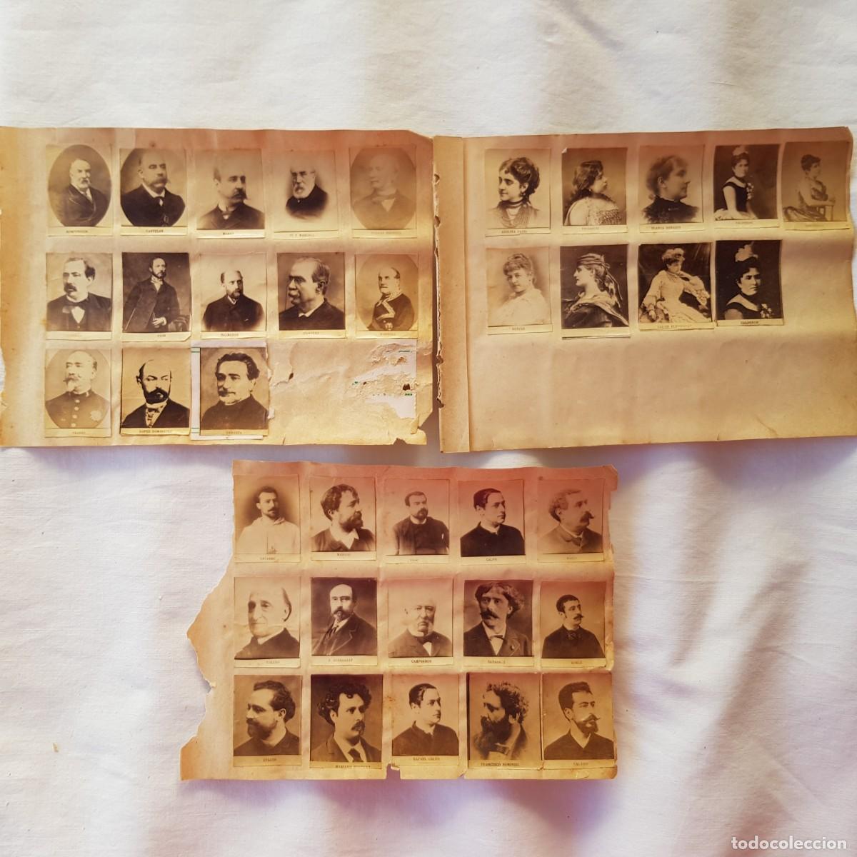 Altri oggetti di carta: Fototipias 1900. Personajes ilustres. Sagasta, Sarasate, Prim, C&aacute;novas, Donell, Calder&oacute;n...