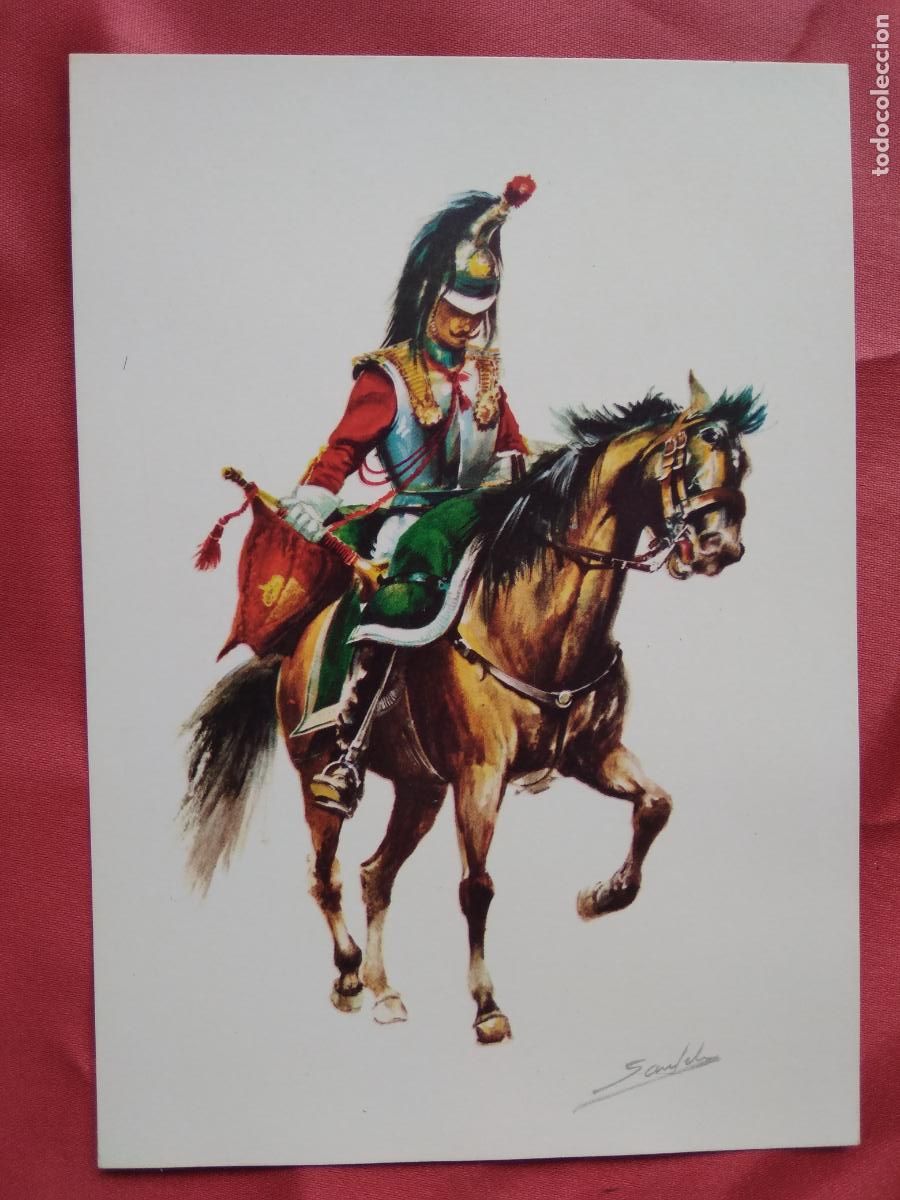 Sammelleidenschaft Andere Papierartikel: Serie 1- N&ordm;4. Ejercito militar. 1816. Regimiento de Coraceros del Rey. 1908