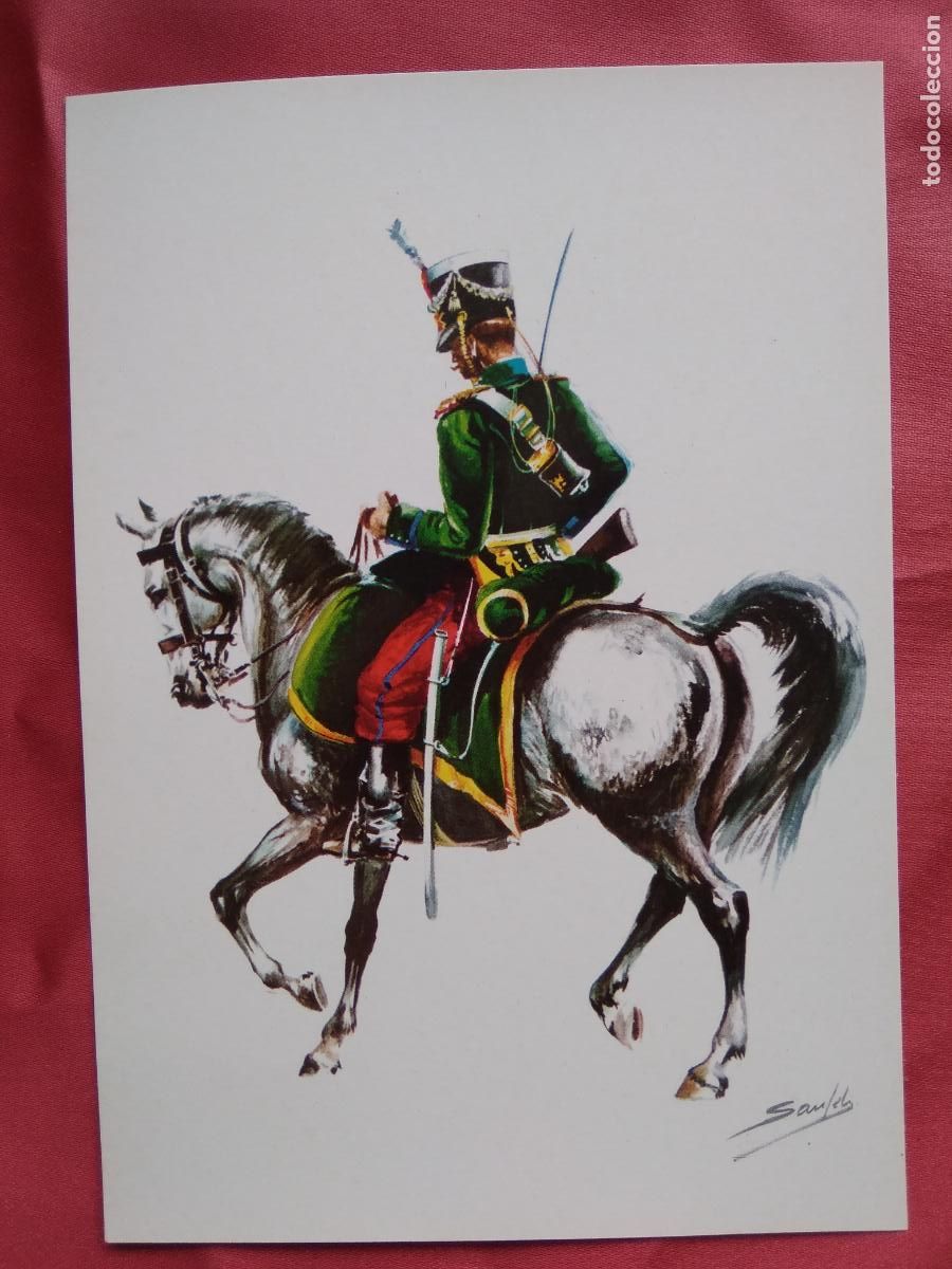 Sammelleidenschaft Andere Papierartikel: Serie 1- N&ordm;11. Ej&eacute;rcito militar. 1835. Caballer&iacute;a ligera. Regimiento Albuera. 1928