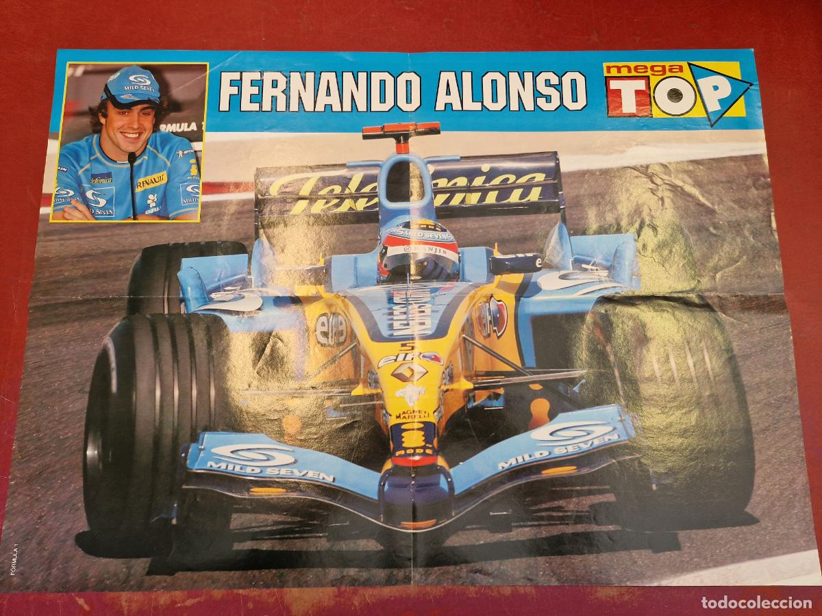 Outros artigos de papel: POSTER FERNANDO ALONSO. MEDIDAS 56* 39 CM