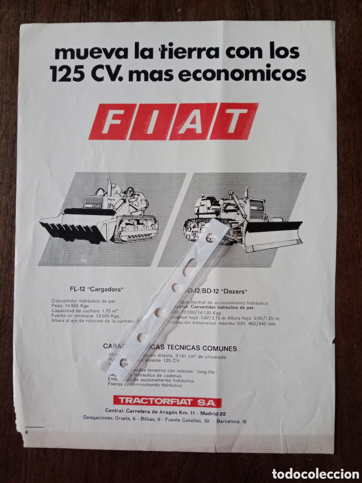 Outros artigos de papel: Publicidad maquinaria Fiat