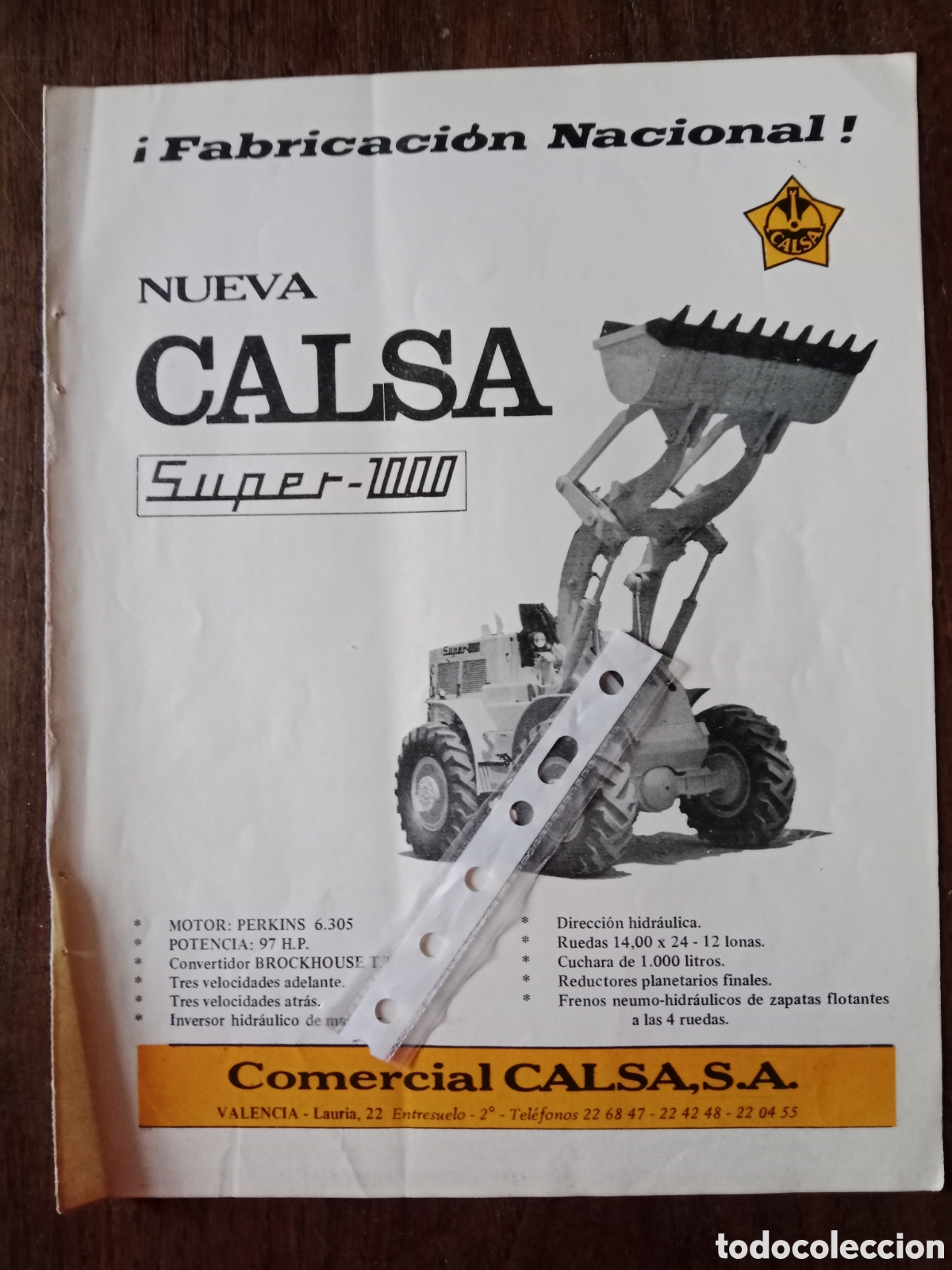 Outros artigos de papel: Publicidad maquinaria pala cargadora calsa