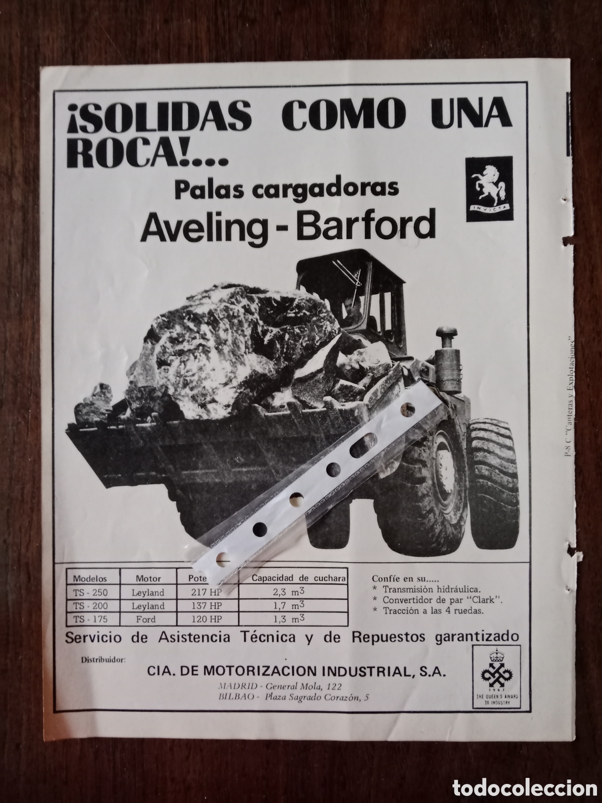 Outros artigos de papel: Publicidad maquinaria pala cargadora aveling barford