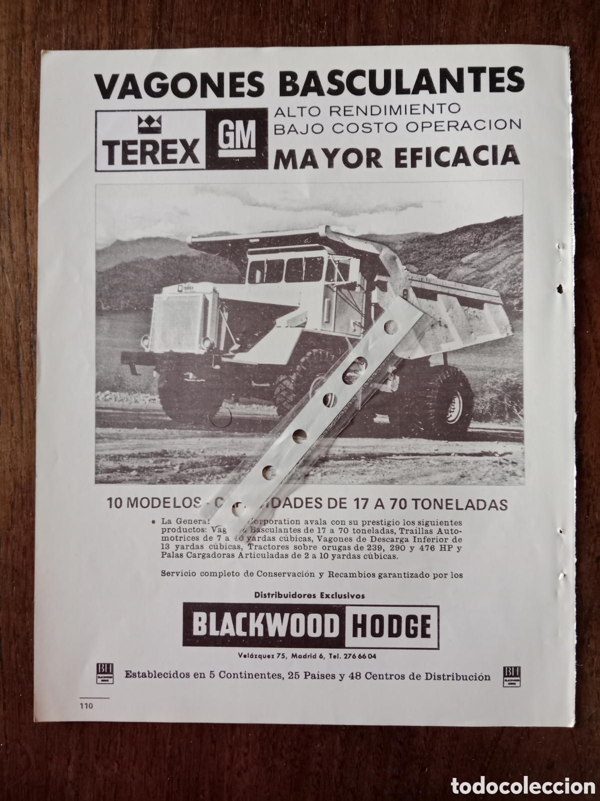 Outros artigos de papel: Publicidad cami&oacute;n terex gm