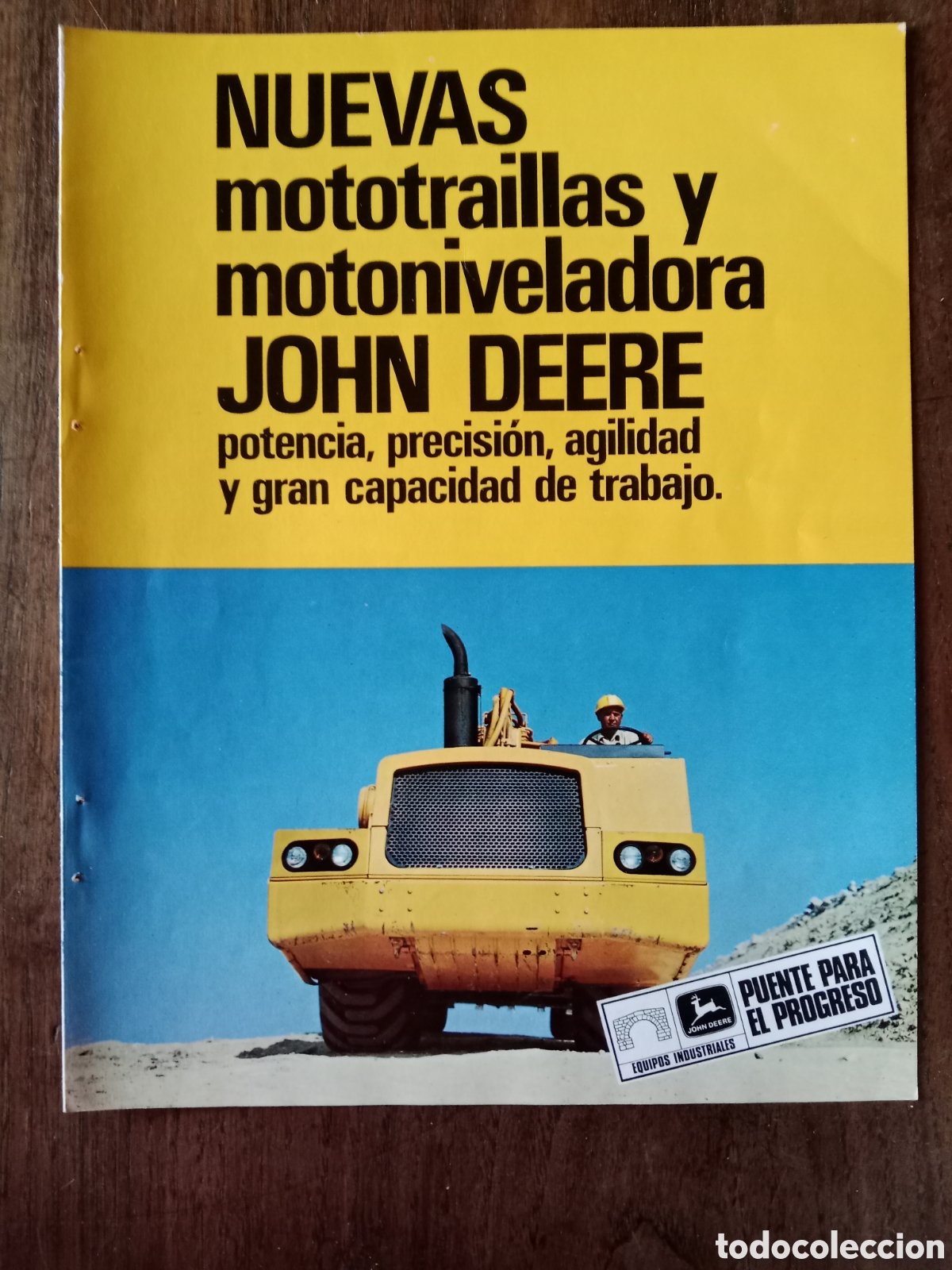 Collectionnisme Papier divers: Folleto maquinaria motoniveladora John deere