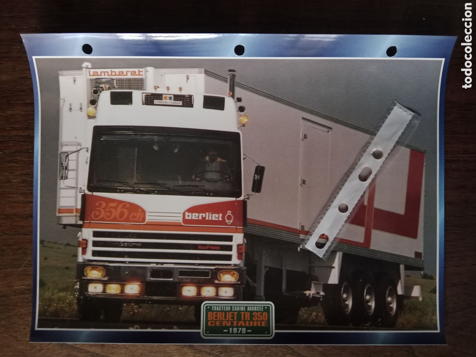 Outros artigos de papel: Ficha camion Berliet TR 350