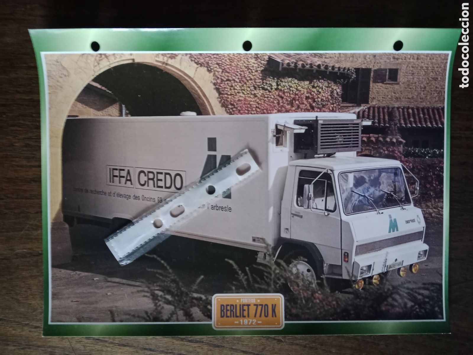 Outros artigos de papel: Ficha camion Berliet 770 K