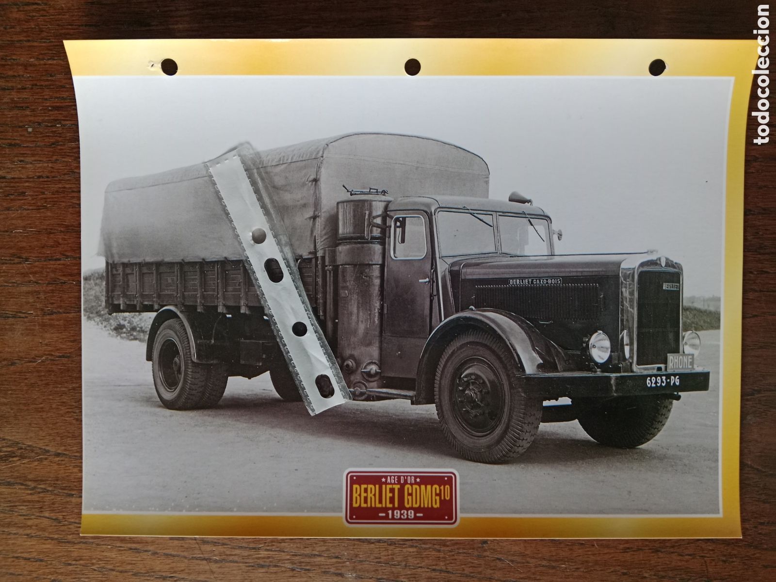 Collectionnisme Papier divers: Ficha camion Berliet GDMG