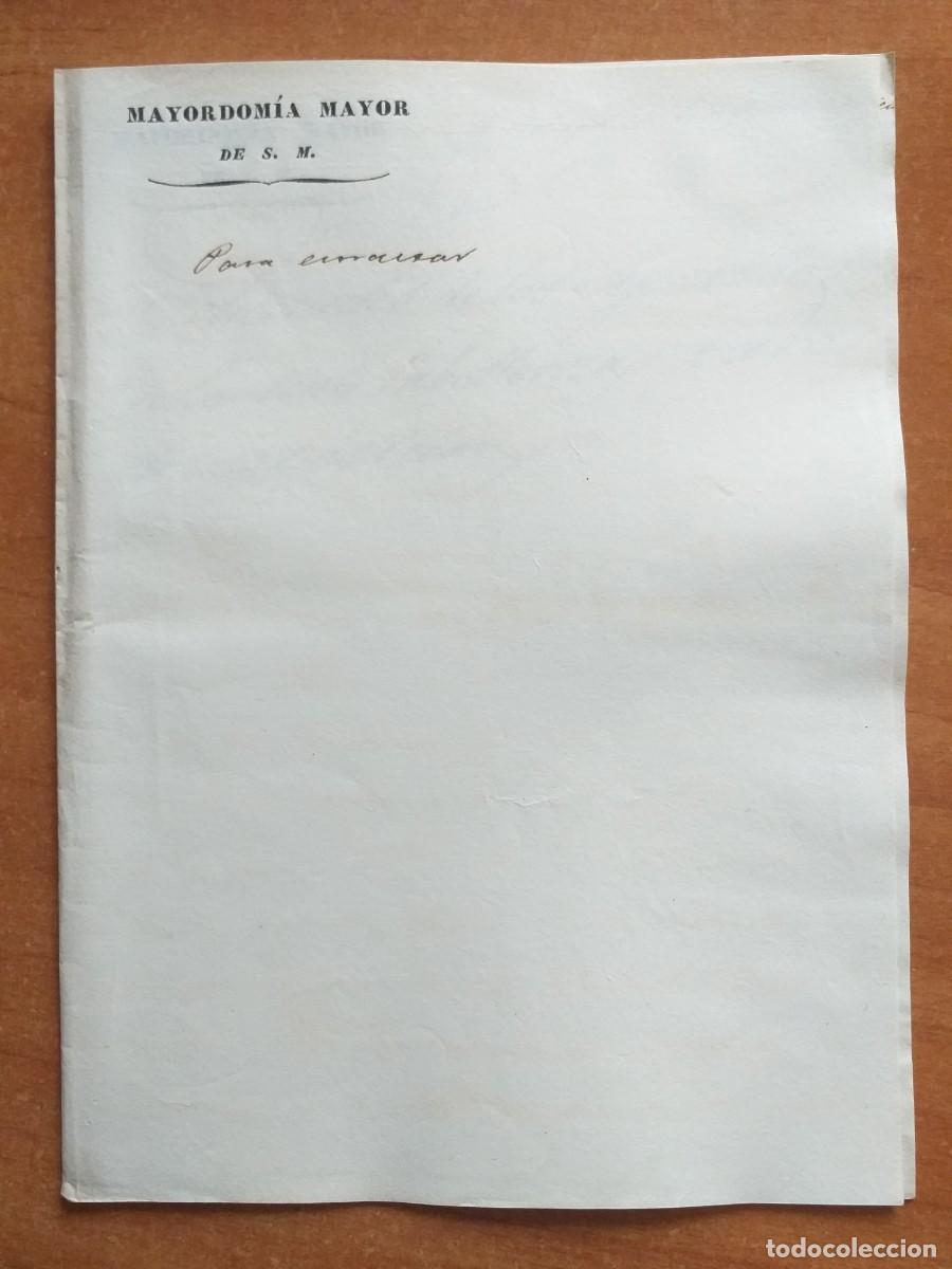 Otros Art&iacute;culos de Coleccionismo en Papel: DOS HOJAS PAPEL ANTIGUO CON MEMBRETE MAYODORM&Iacute;A MAYOR DE S. M. &iquest;&iquest;&iquest;1835