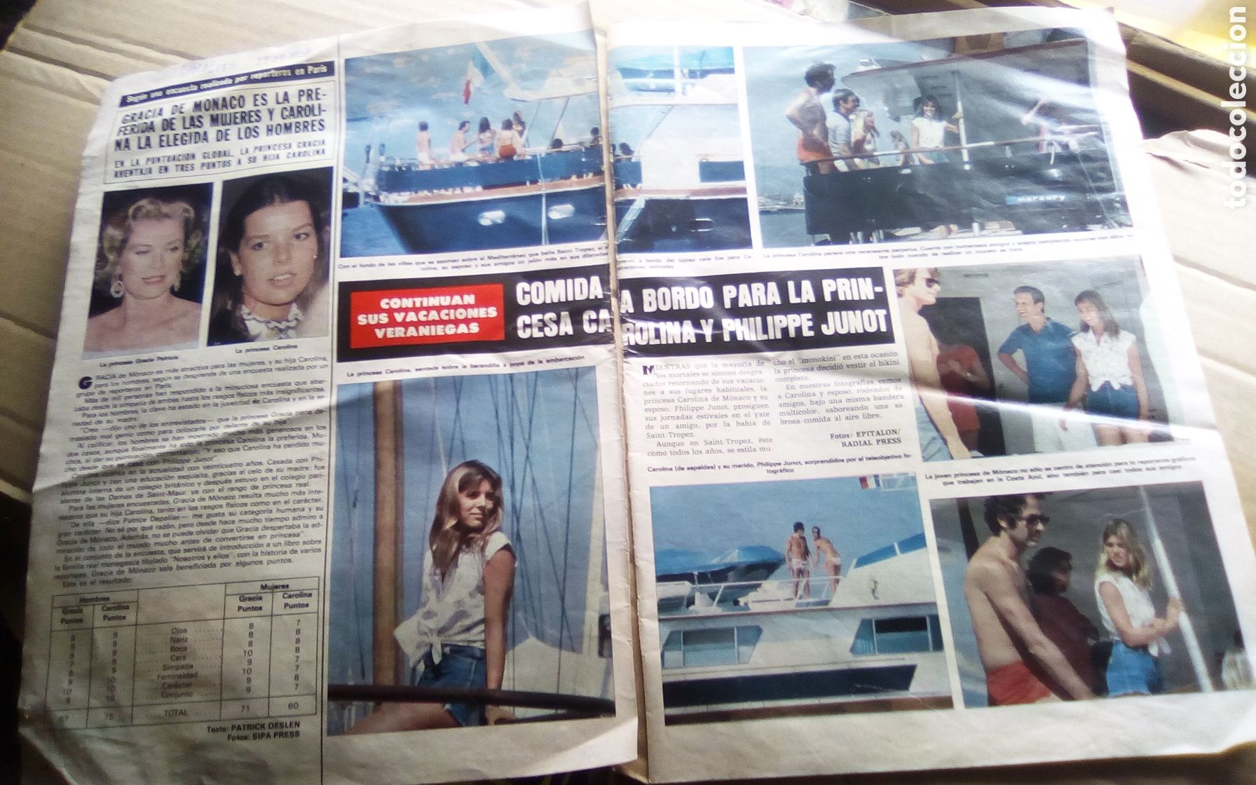 Otros art&iacute;culos de coleccionismo en papel: Hoja revista Hola. 29-09-1979. Gracia de M&oacute;naco y Carolina, Philippe Junot. Seat Supermiriafiori.