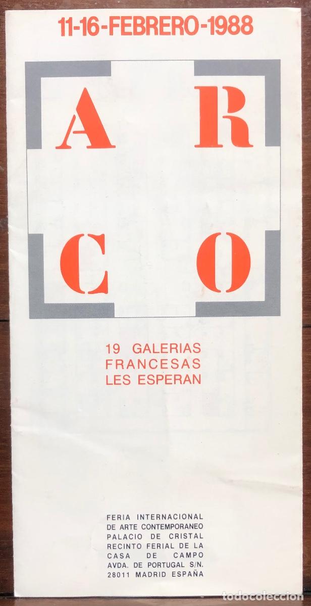 Otros Art&iacute;culos de Coleccionismo en Papel: ARCO, Feria Internacional de Arte Contempor&aacute;neo - 1988 - 19 Galer&iacute;as francesas les esperan - FRANCE
