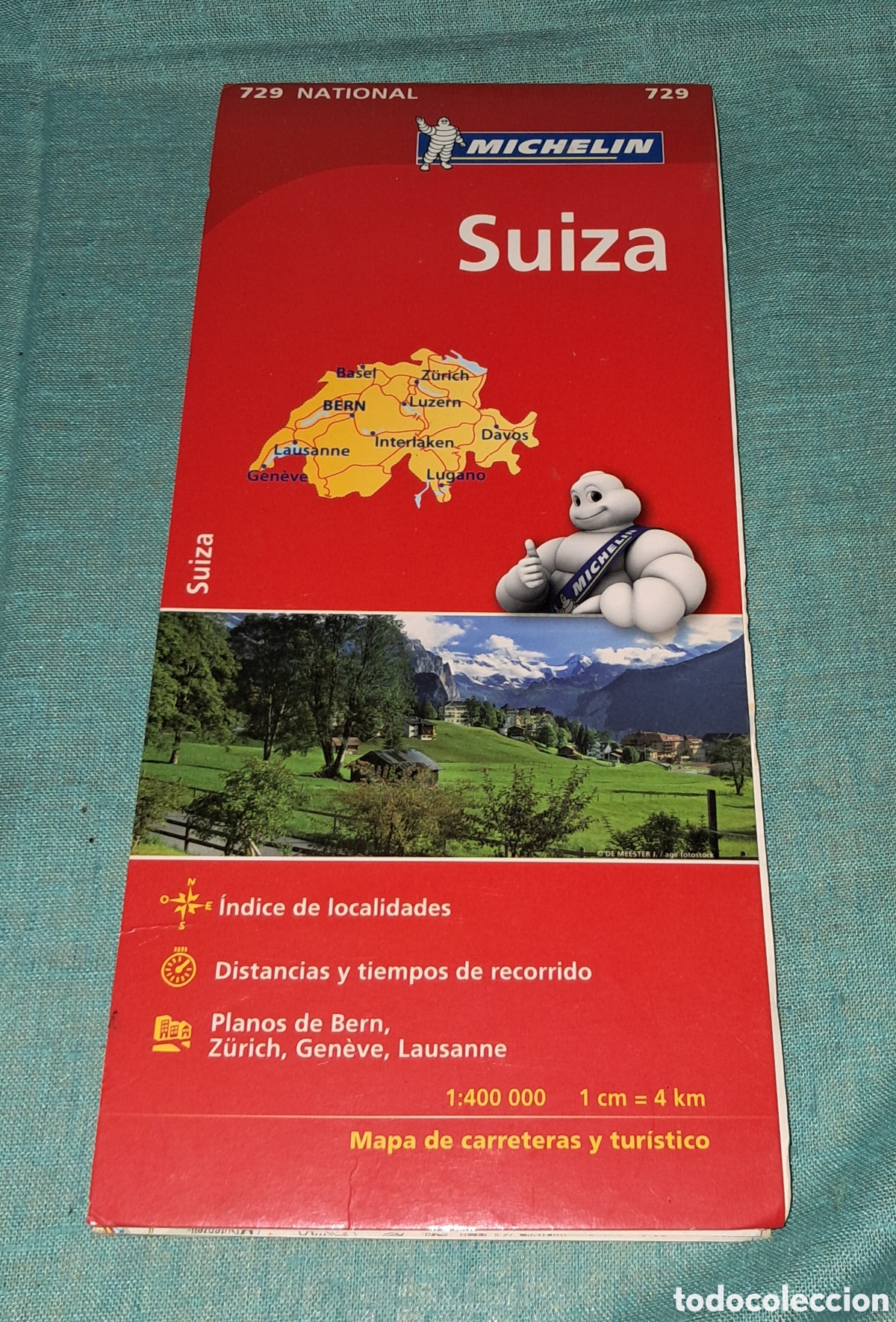Sammelleidenschaft Andere Papierartikel: MAPA NACIONAL DE SUIZA MIXHELIN 729, ESCALA 1:400.000