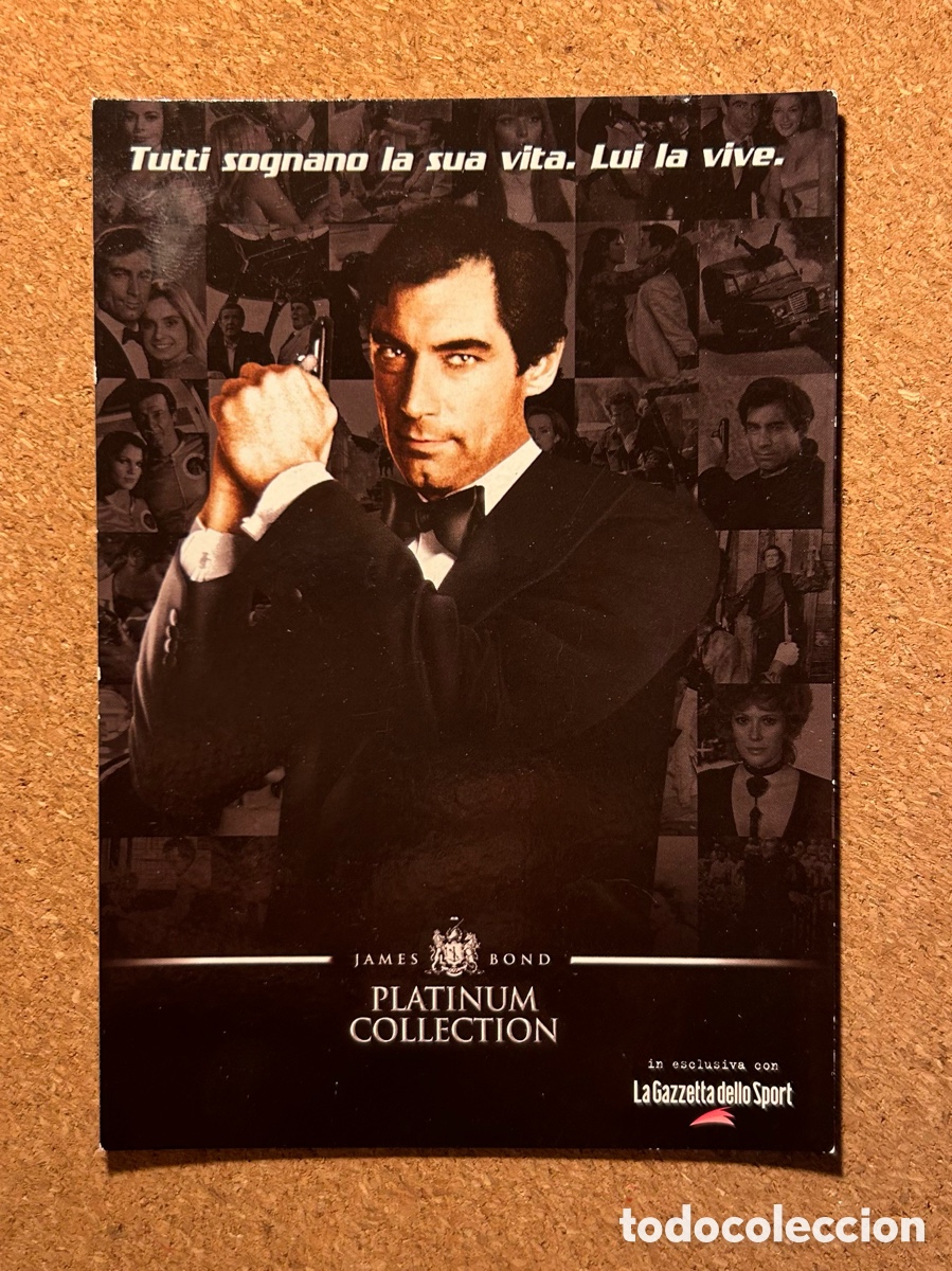 Otros art&iacute;culos de coleccionismo en papel: TARJETA. LA GAZZETTA DELLO SPORT. PUBLICIDAD. JAMES BOND. ITALIA