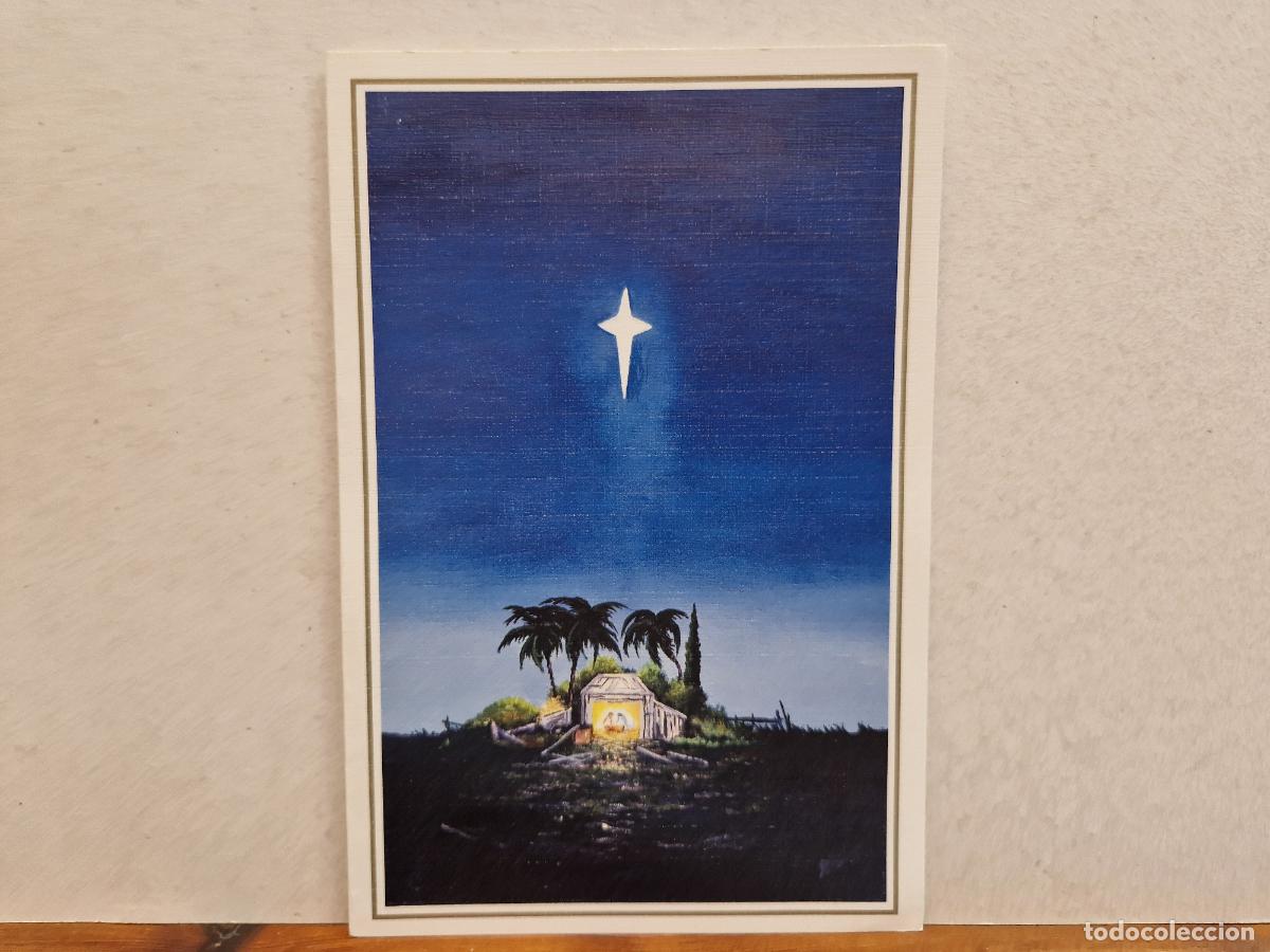 Outros artigos de papel: BONITA POSTAL DE NAVIDAD CIRCULADA. DIPTICO.