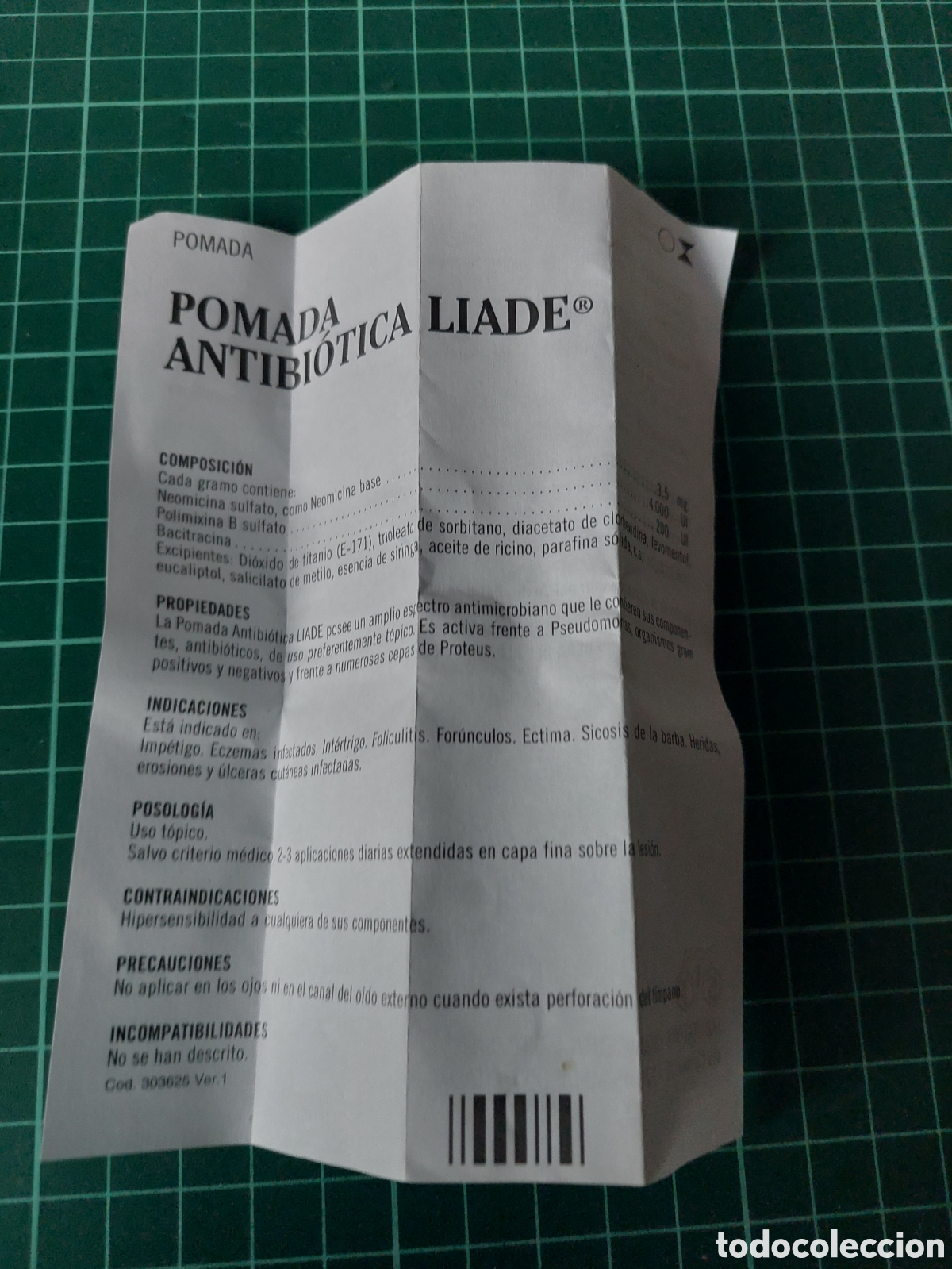 Paper Collecting Others: Prospecto medicamentos pomada antibi&oacute;tica LIADE SIT ITALIA
