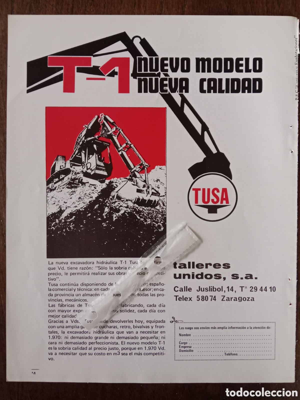 Paper Collecting Others: Publicidad maquinaria excavadora Tusa