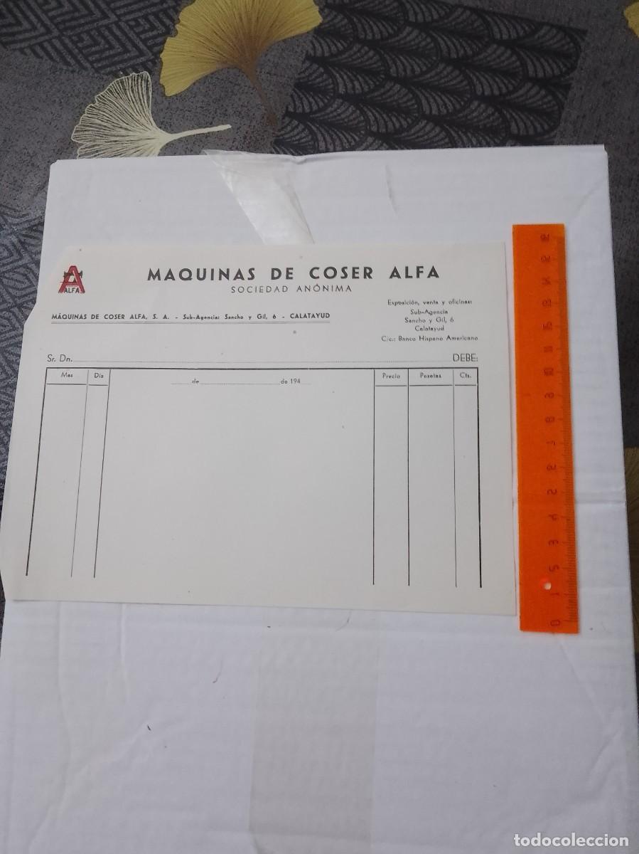 Paper Collecting Others: Maquinas de coser alfa Calatayud a&ntilde;os 40 aproximado