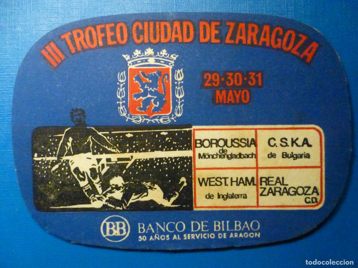 Outros artigos de papel: Posavasos - III Trofeo Ciudad de Zaragoza- Real Club Futbol - Zaragoza