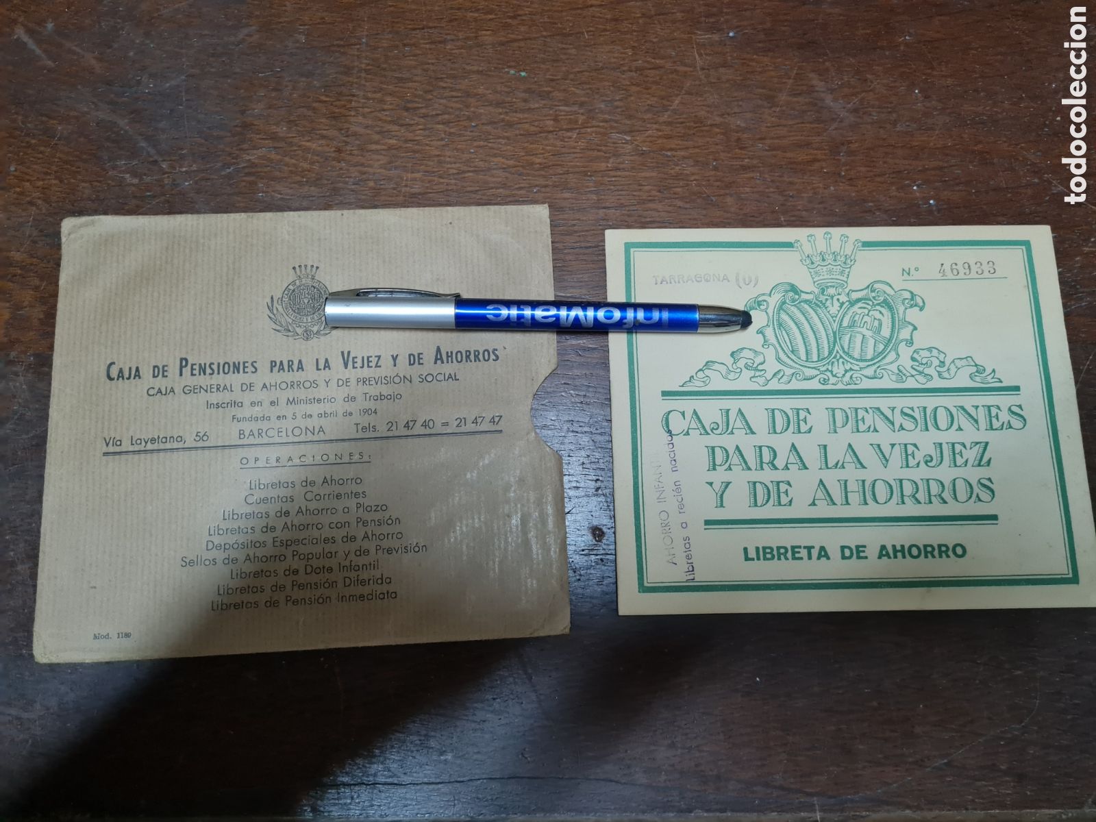 Otros Art&iacute;culos de Coleccionismo en Papel: Caja de Pensiones para la vejez y ahorros