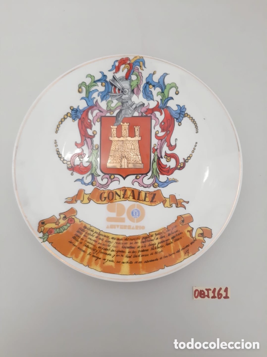 Otros art&iacute;culos de coleccionismo en papel: PLATO HERALDICO DE GONZALEZ - Foto 1