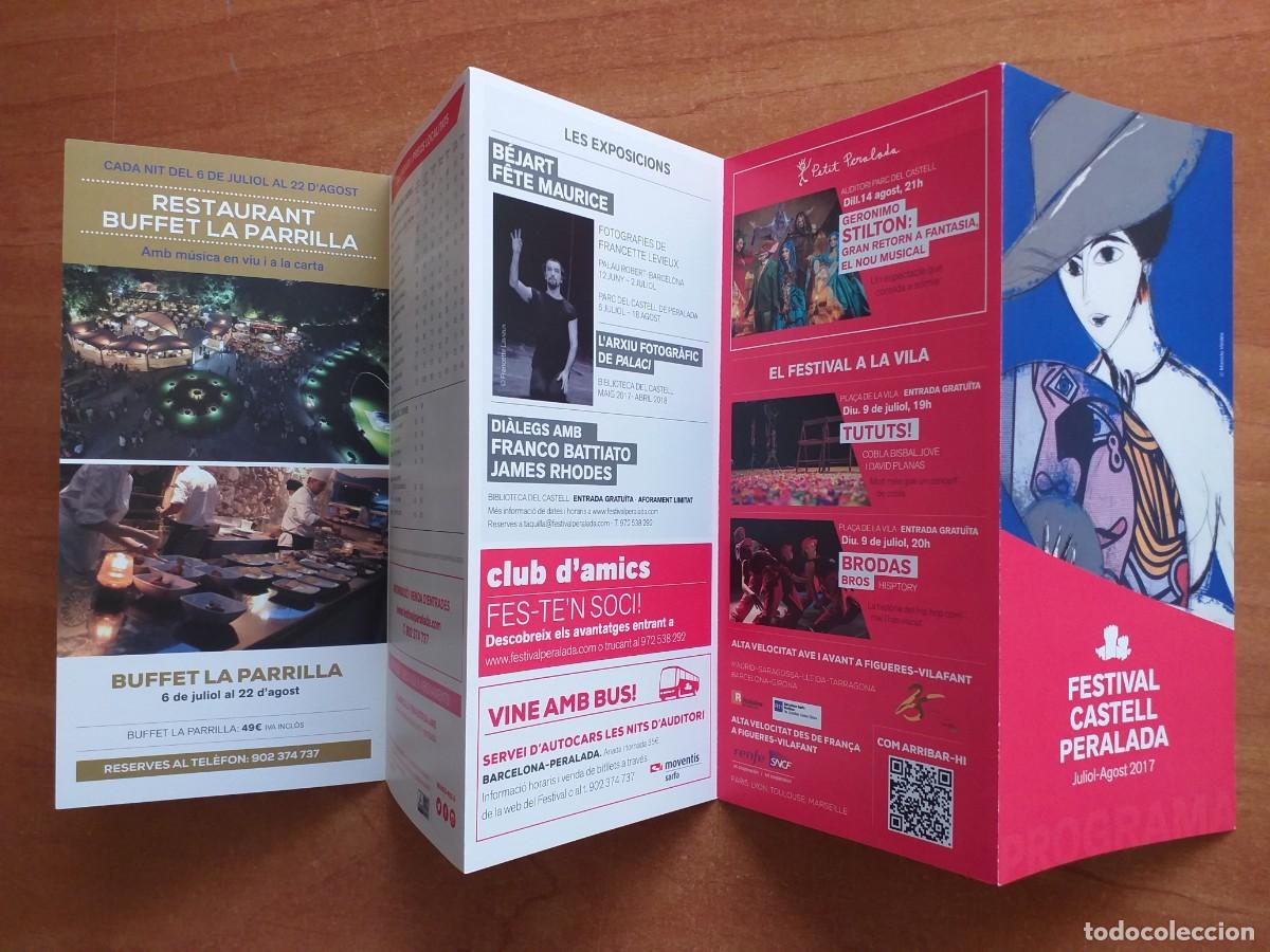 Otros art&iacute;culos de coleccionismo en papel: FOLLETO PROMOCIONAL FESTIVAL CASTELL PERALADA . 2017