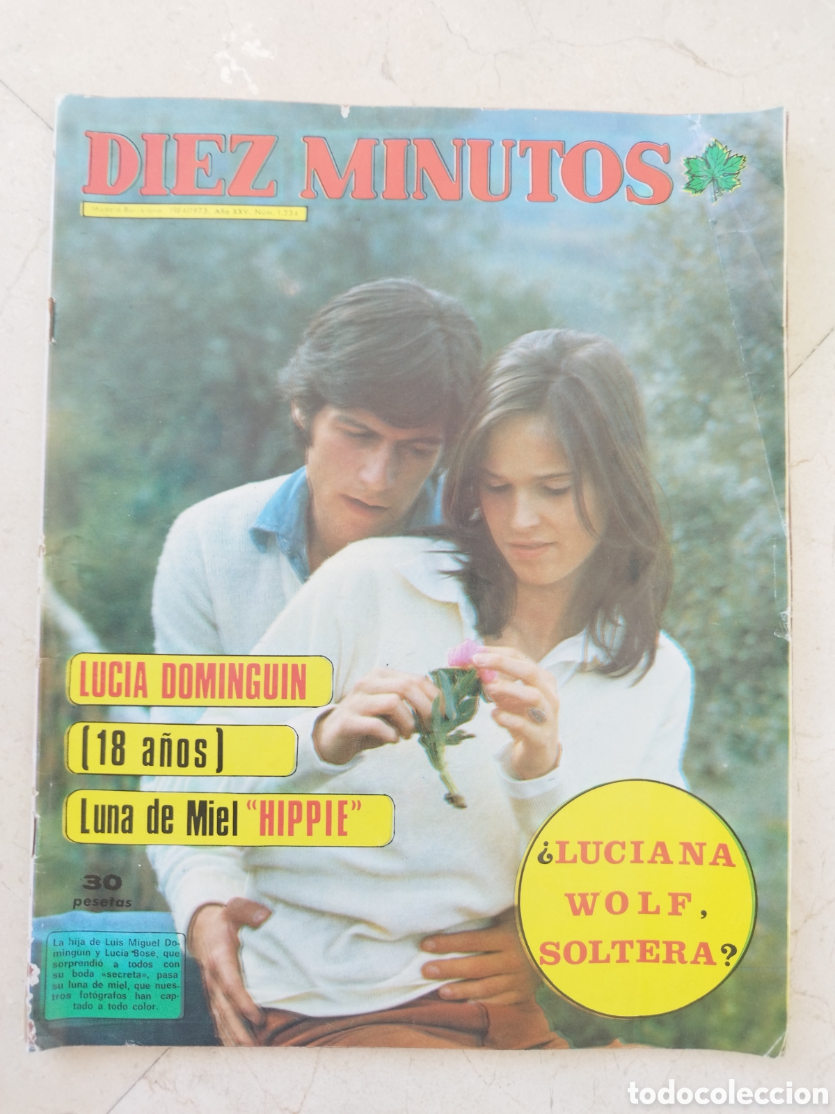 Otros Art&iacute;culos de Coleccionismo en Papel: Revista DIEZ MINUTOS, FECHA 19 ABRIL 1975 CON NUMERO 1234. POSTER DE ELVIS PRESLEY EN EL INTERIOR.