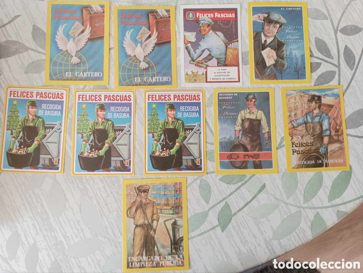 Paper Collecting Others: Felicitaciones de Navidad &rdquo;El cartero&rdquo;, &rdquo;El basurero&rdquo; y &rdquo;El barrendero&rdquo; anys 70-80