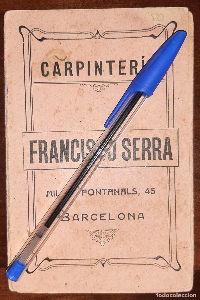 Otros Art&iacute;culos de Coleccionismo en Papel: Publicidad de la carpinter&iacute;a Francisco Serra (Barcelona). Tablas de equivalencias. A&ntilde;os 1920.